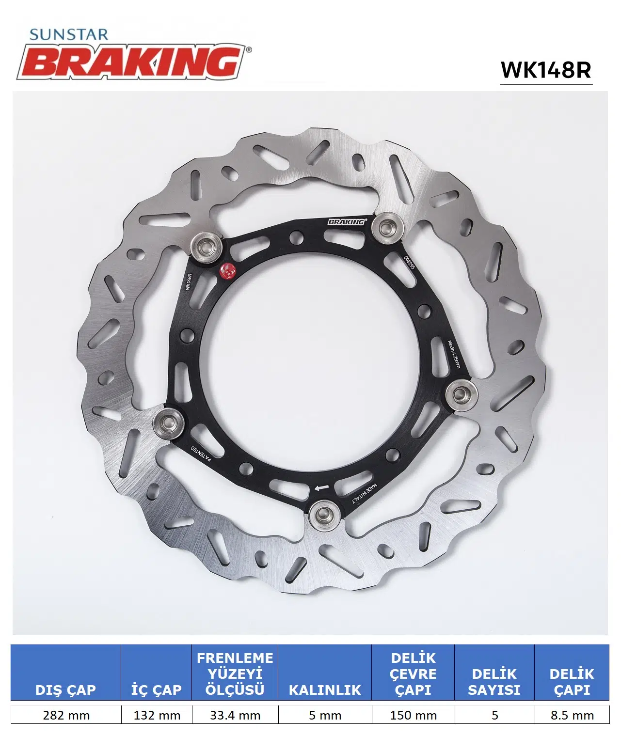 YAMAHA MT-07 XSR 700 DALGALI ÖN PERFORMANS FREN DİSKİ ÖN SAĞ 2019-2024