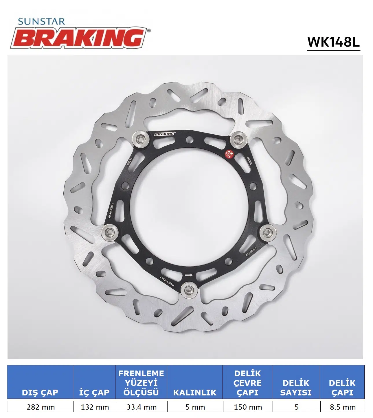 YAMAHA MT-07 XSR 700 DALGALI ÖN PERFORMANS FREN DİSKİ ÖN SOL 2019-2024