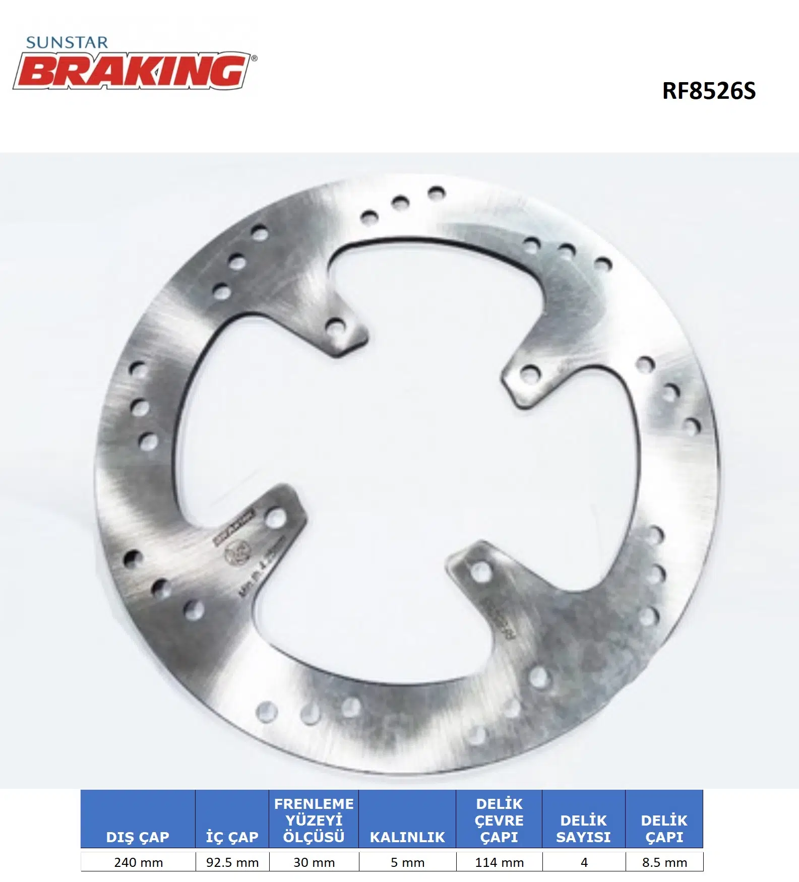 YAMAHA X-MAX X-CITY 250 YUVARLAK ARKA FREN DİSKİ 4 DELİK 2005-2024