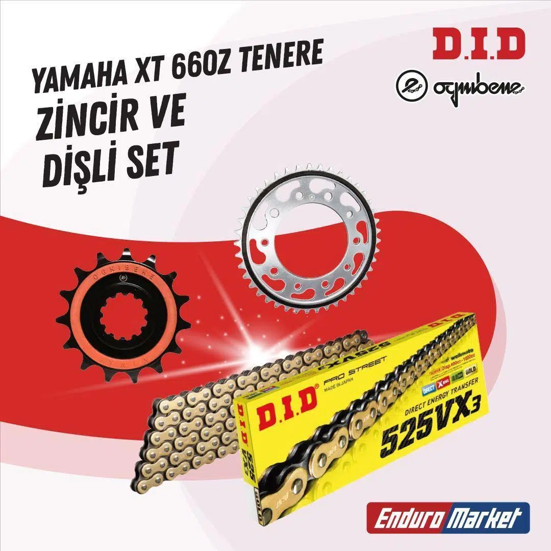 YAMAHA XT 660 Z TENERE 08-15 DID VX3 GOLD ZİNCİR DİŞLİ SET