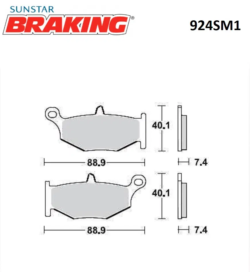 YARI METALİK FREN BALATASI SUZUKI GSR 600cc ARKA 2006-2010