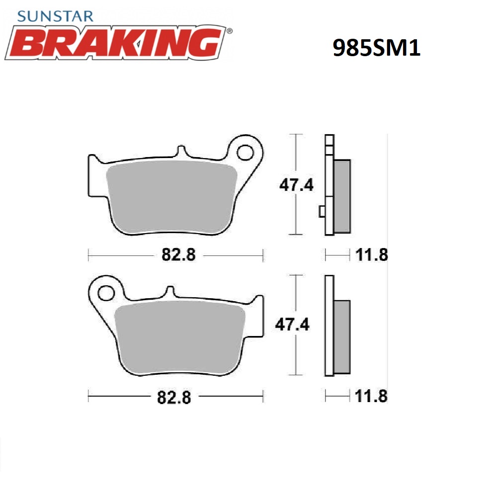 YARI METALİK FREN BALATASI SYM MAXSYM 600cc ARKA 2014-2015