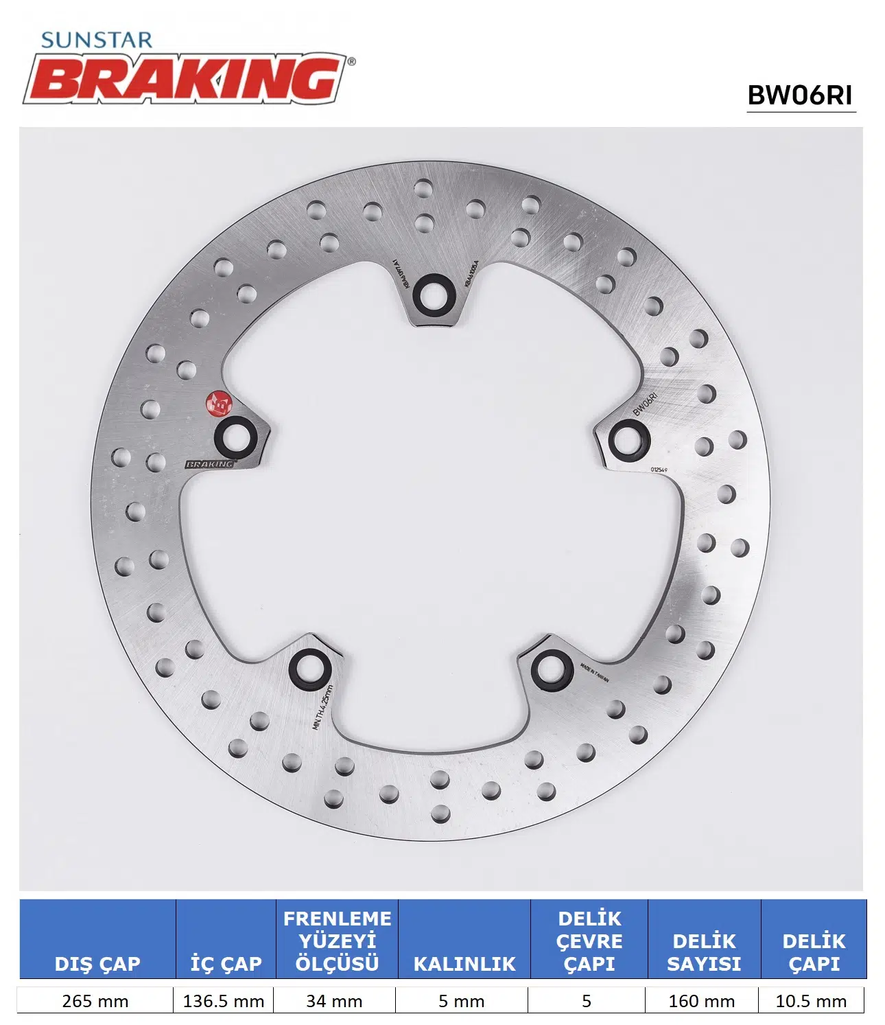 YUVARLAK ARKA FREN DİSKİ BMW S 1000 XR 1000cc ARKA 2014-2023