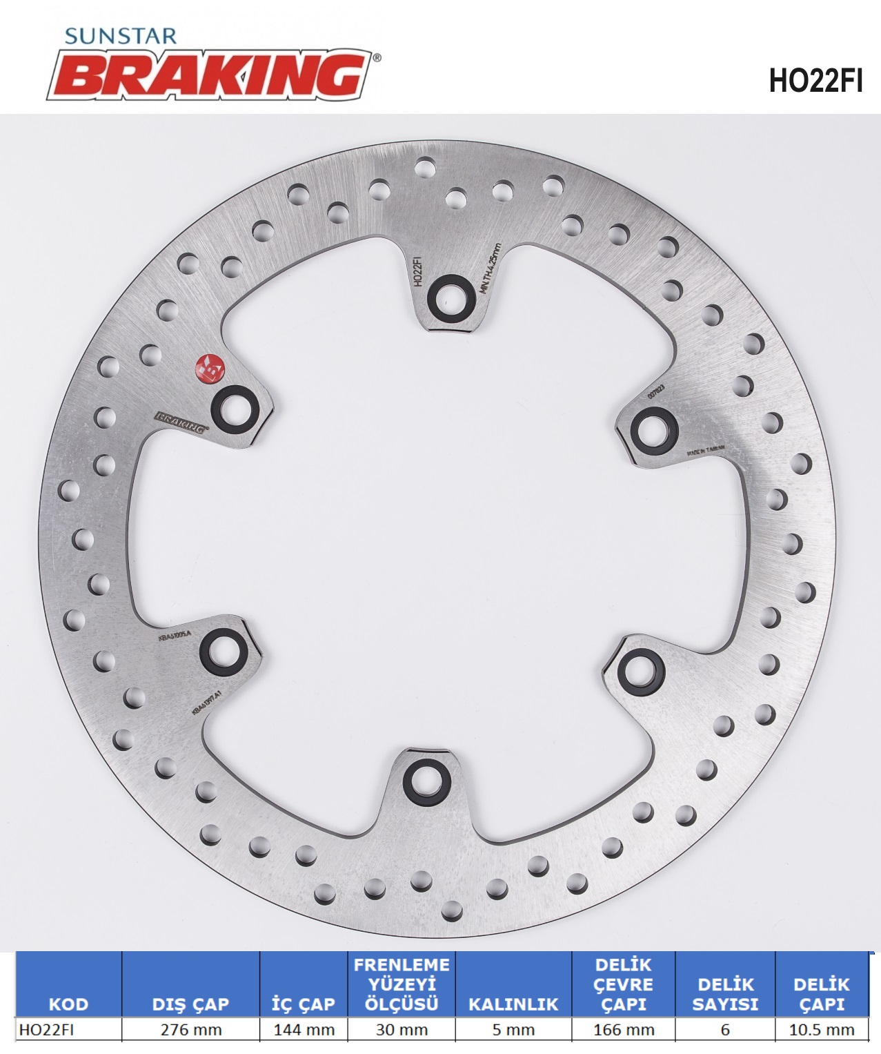 YUVARLAK FREN DİSKİ HONDA CBR 125 R 125cc ÖN 2004-2017