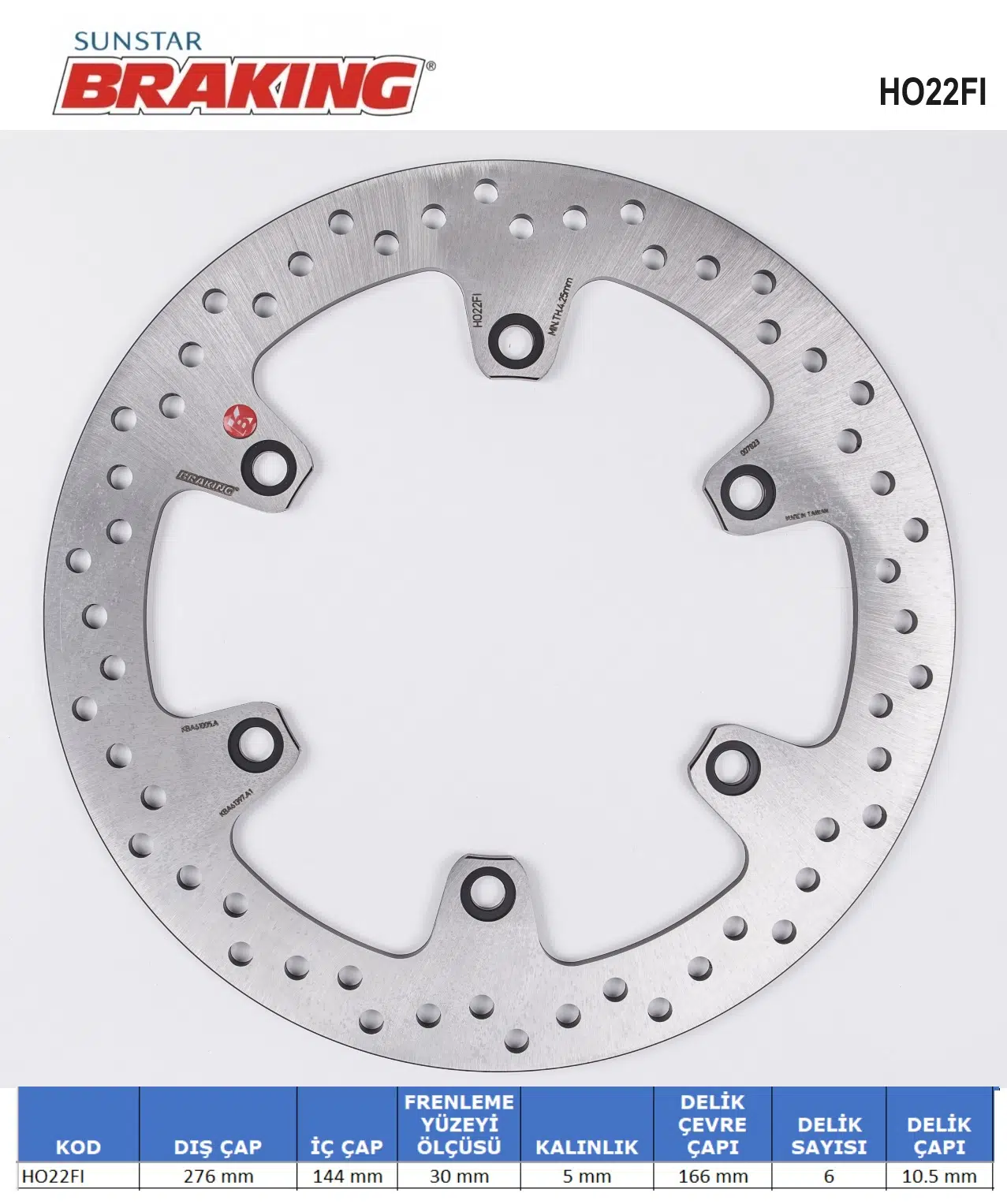 YUVARLAK FREN DİSKİ HONDA CBR 125 R 125cc ÖN 2004-2017