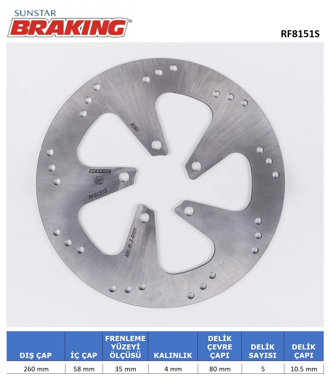 YUVARLAK ÖN FREN DİSKİ KYMCO X-TOWN CT 250cc 2020-2023