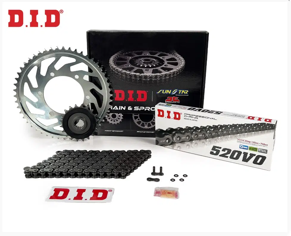 ZİNCİR DİŞLİ SETİ CF MOTO MT 650cc ZİNCİR: DID-520 ORING-116 ÖN DİŞLİ : JT 15T ARKA DİŞLİ: SUNSTAR 46T 2022-2024