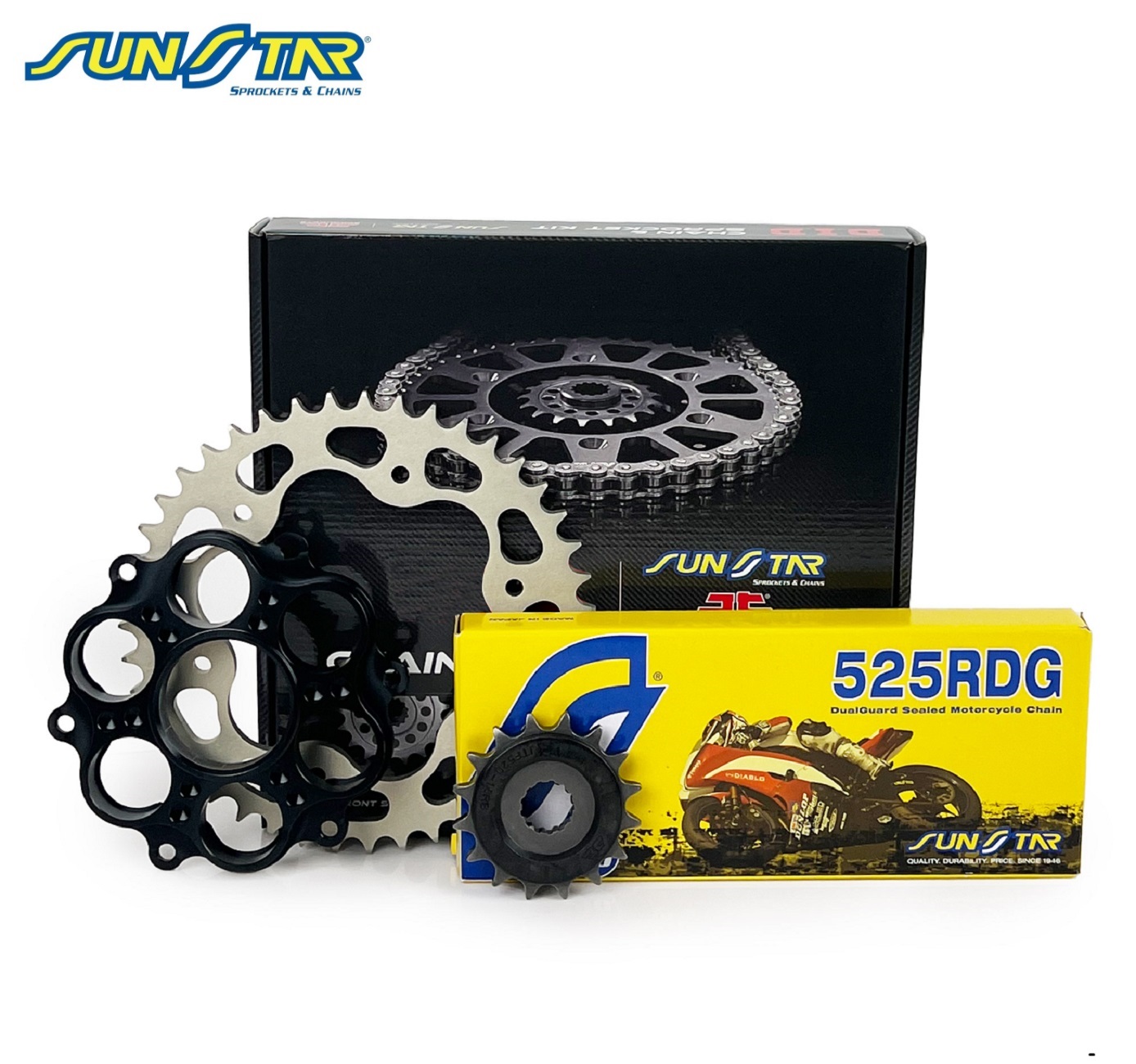 Zincir Dişli Seti Ducatı Dıavel 1260cc Zincir: Sunstar 525rdg Çelik-112 Ön: Jt 15t Arka: Sunstar 43t 2018-2020 