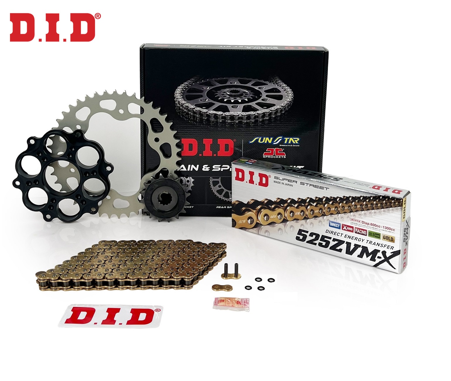 Zincir Dişli Seti Ducatı Dıavel S 1260cc Zincir: Dıd-525zvm-x Gold-112 Ön: Jt 15t Arka: Sunstar 43t 2018-2020 