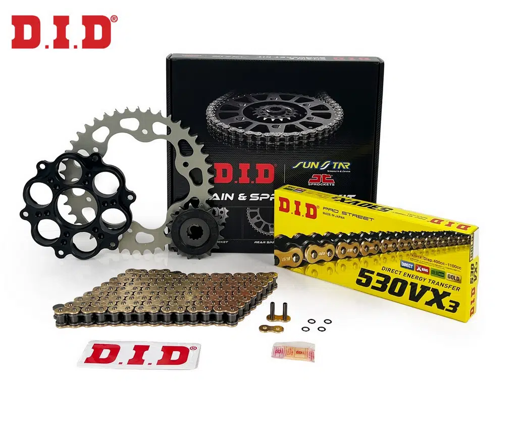 Zincir Dişli Seti Ducatı Multıstrada S 1260cc Zincir: Dıd-530vx3 Gold-114 Ön: Jt 15t Arka: Sunstar 40t 2018-2021 