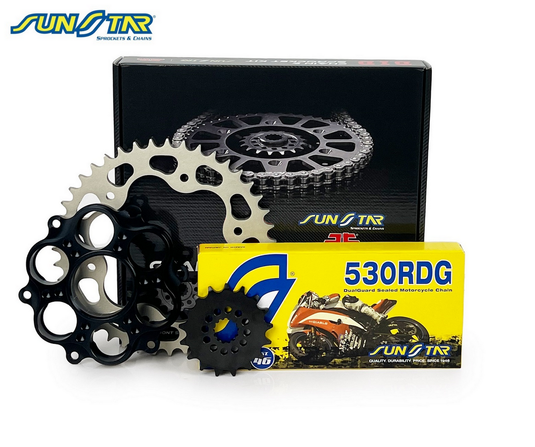 Zincir Dişli Seti Ducatı Multıstrada S 1260cc Zincir: Sunstar 530rdg Çelik-114 Ön: Sunstar 15t Arka: Jt 40t 2018-2021 