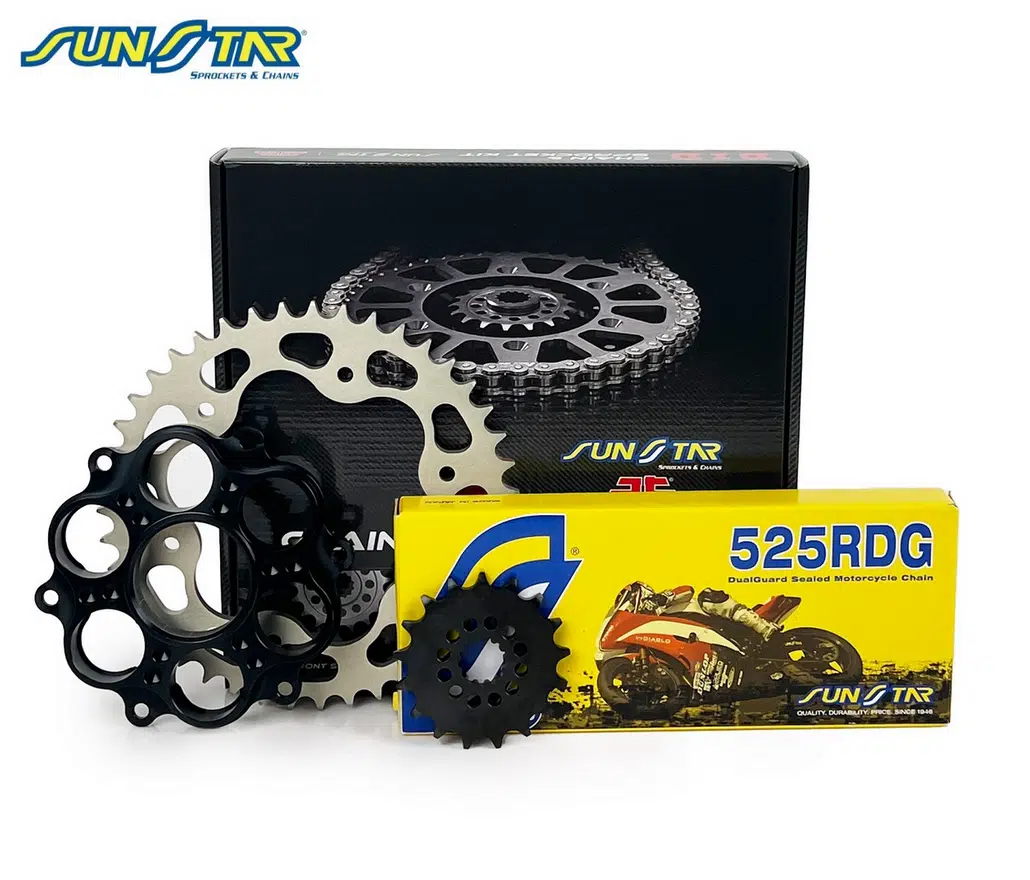 Zincir Dişli Seti Ducatı Panıgale S 1299cc Zincir: Sunstar 525rdg Çelik-104 Ön: Jt 15t Arka: Sunstar 39t 2015-2017 
