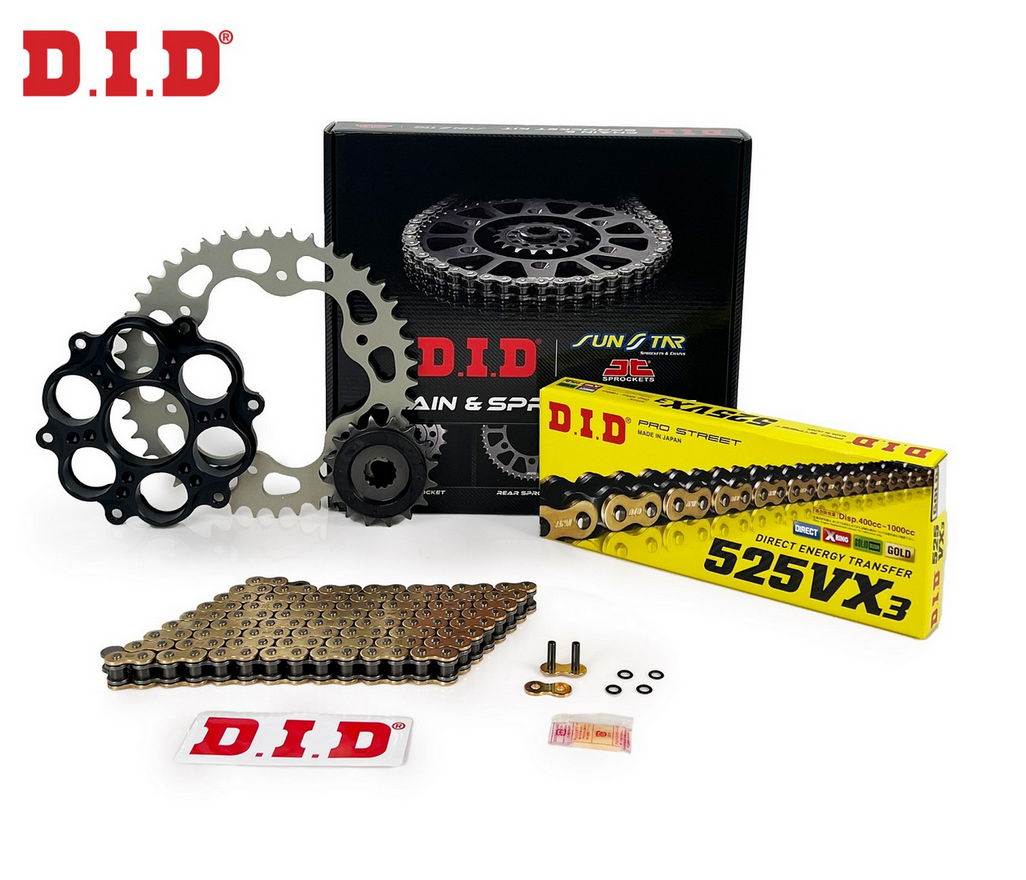Zincir Dişli Seti Ducatı Panıgale Sp 1198cc Zincir: Dıd-525vx3 Gold-98 Ön: Jt 15t Arka: Sunstar 38t 2008-2011 