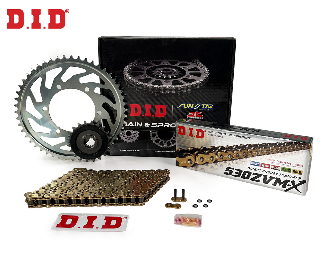 ZİNCİR DİŞLİ SETİ HONDA CBF 1000cc ZİNCİR: DID-530ZVM-X Gold-120 ÖN DİŞLİ: JT 16T ARKA DİŞLİ: SUNSTAR 43T 2006-2010