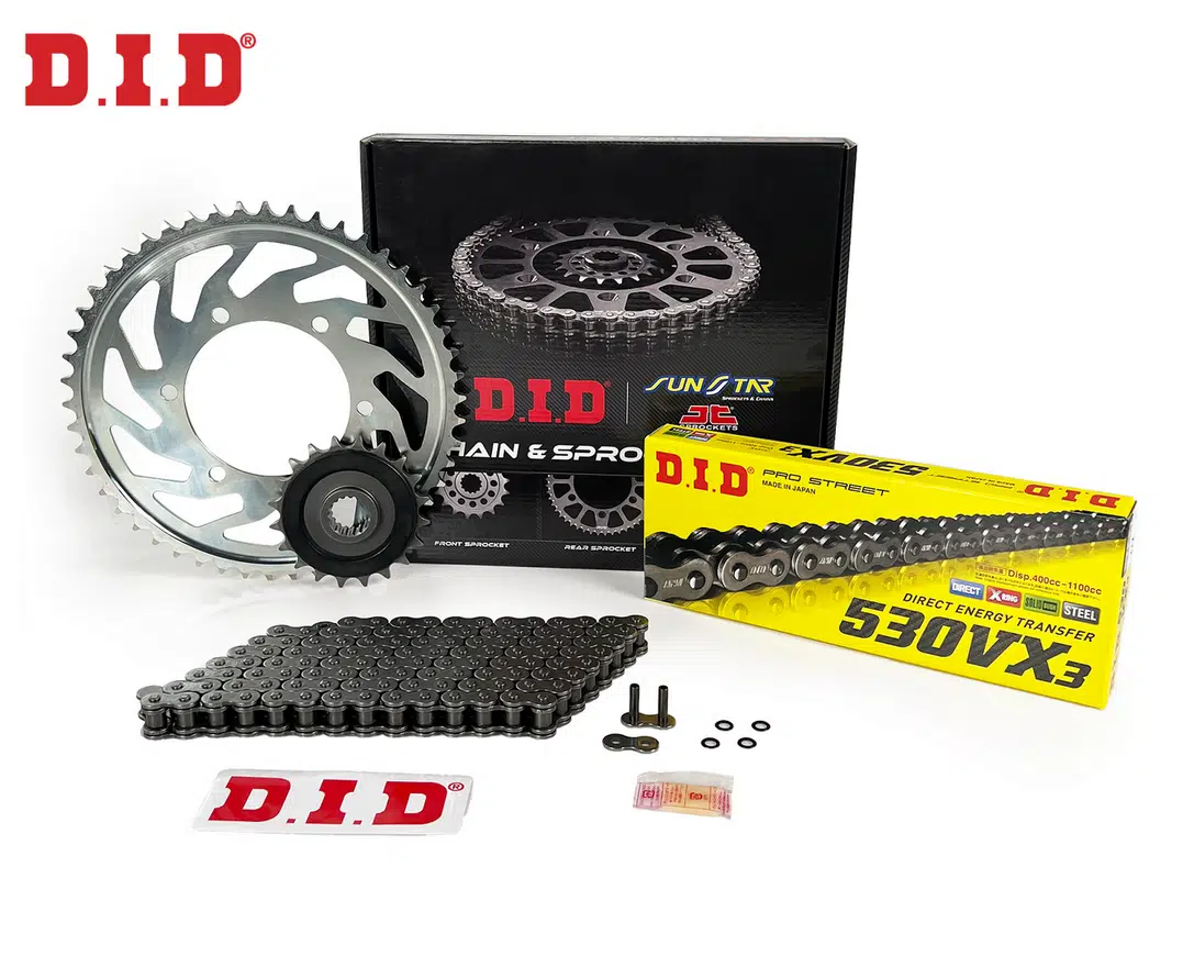 ZİNCİR DİŞLİ SETİ HONDA CBF 1000cc ZİNCİR: DID-530VX3 Çelik-120 ÖN-ARKA DİŞLİ: JT 16T-43T 2006-2010