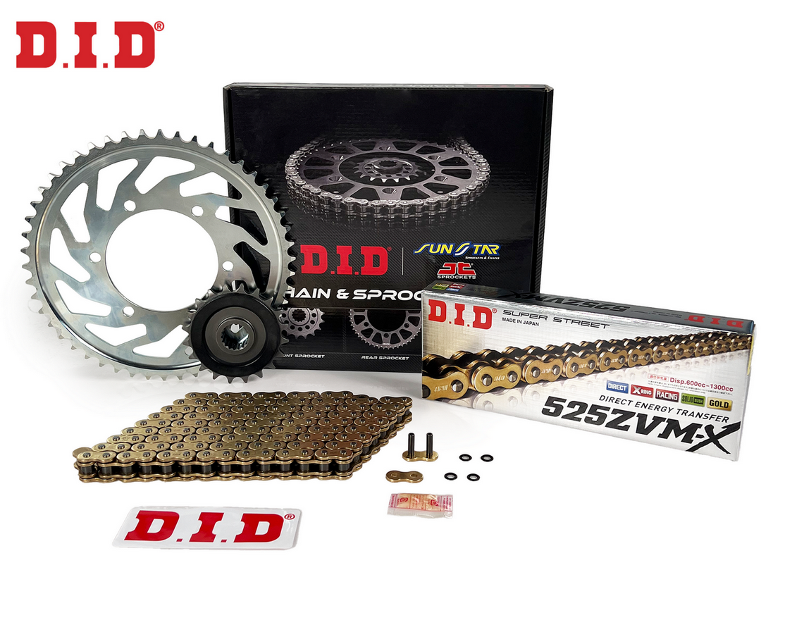 ZİNCİR DİŞLİ SETİ HONDA CBR RR SP 1000cc ZİNCİR: DID-525ZVM-X Gold-118 ÖN-ARKA DİŞLİ: JT 16T-40T 2020-2021