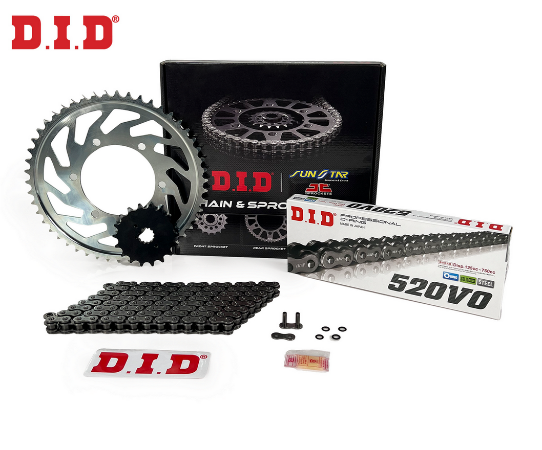 ZİNCİR DİŞLİ SETİ KTM EXC F 450cc ZİNCİR: DID-520 ORING-118 ÖN-ARKA DİŞLİ: SUNSTAR 13T-50T 2003-2005