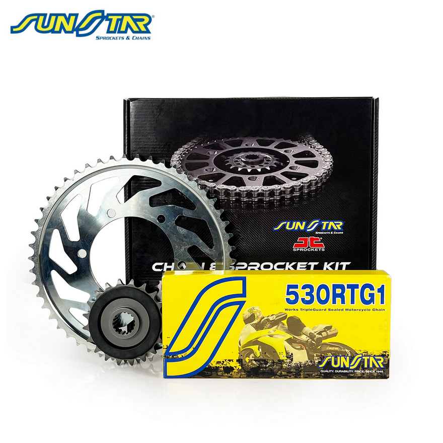 Zincir Dişli Seti Suzukı Gsf Bandıt S 600cc Zincir: Sunstar 530rtg1 Gold-112 Ön: Jt 15t Arka: Sunstar 47t 2000-2004 