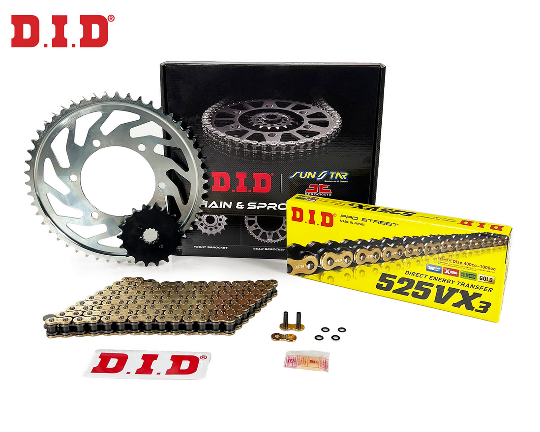 Zincir Dişli Seti Suzukı Gsx-r 1000r 1000cc Zincir: Dıd-525vx3 Gold-120 Ön: Jt 17t Arka: Sunstar 45t 2017-2021 