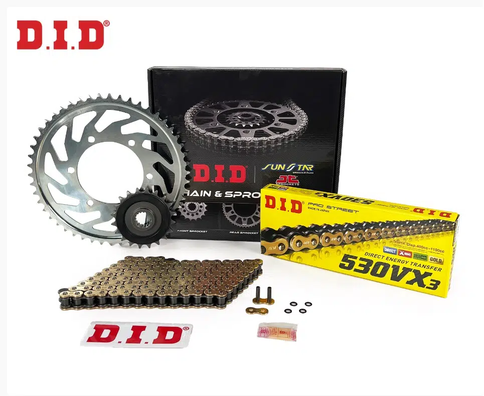 Zincir Dişli Seti Suzukı Hayabusa Gsx-r 1300cc Zincir: Dıd-530vx3 Gold-118 Ön: Jt 18t Arka: Sunstar 43t 2023-2024 