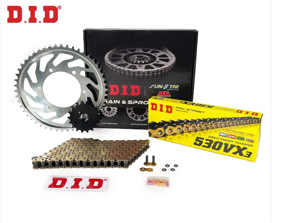 Zincir Dişli Seti Suzukı Hayabusa Gsx-r 1300cc Zincir: Dıd-530vx3 Gold-118 Ön: Sunstar 18t Arka: Jt 43t 2023-2024 
