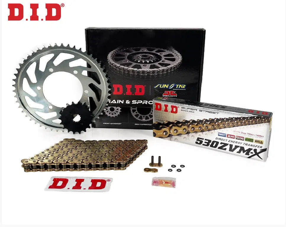 Zincir Dişli Seti Suzukı Hayabusa Gsx-r 1300cc Zincir: Dıd-530zvm-x Gold-118 Ön: Sunstar 18t Arka: Jt 43t 2023-2024 