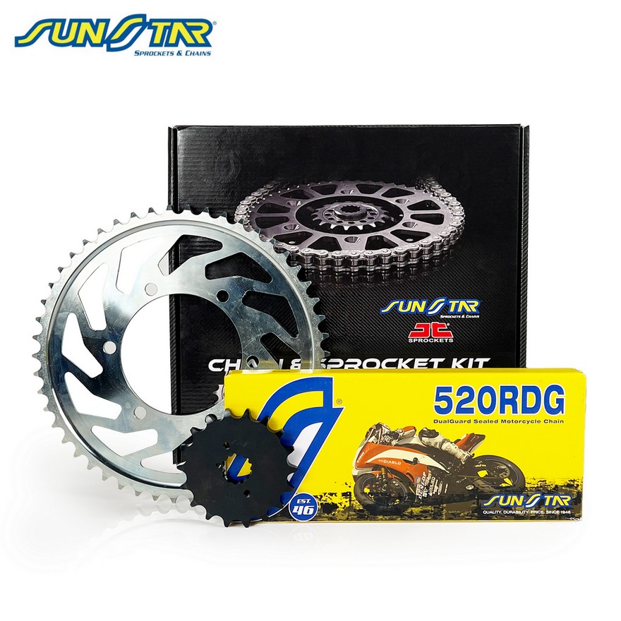 ZİNCİR DİŞLİ SETİ TRIUMPH DAYTONA 660cc ZİNCİR: SS520RDG Çelik-102 ÖN DİŞLİ: SUNSTAR 15T ARKA DİŞLİ: JT 51T 2024