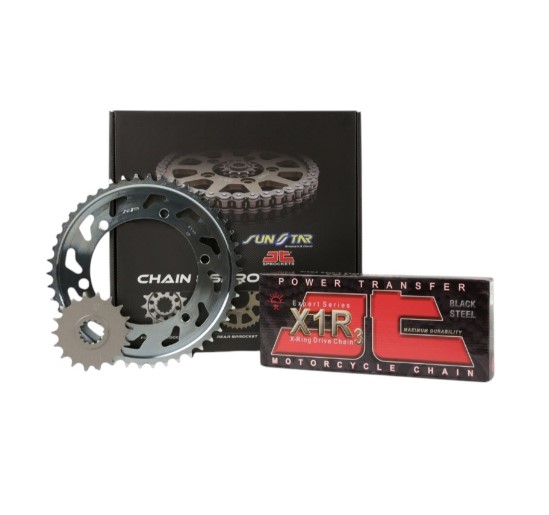 ZİNCİR DİŞLİ SETİ YAMAHA XT R 125cc ZİNCİR: JT-428ORING GOLD-128 ÖN-ARKA DİŞLİ: JT 14T-50T 2005-2011
