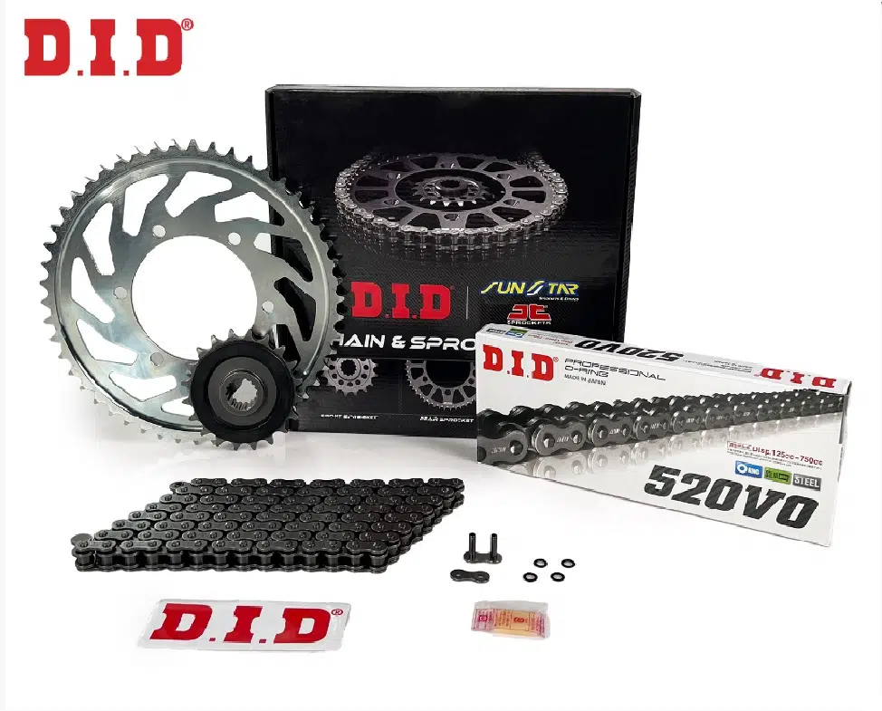 ZİNCİR DİŞLİ SETİ YAMAHA YZ 125cc ZİNCİR: DID-520 ORING-114 ÖN DİŞLİ: JT 13T ARKA DİŞLİ: SUNSTAR 50T 2020-2024