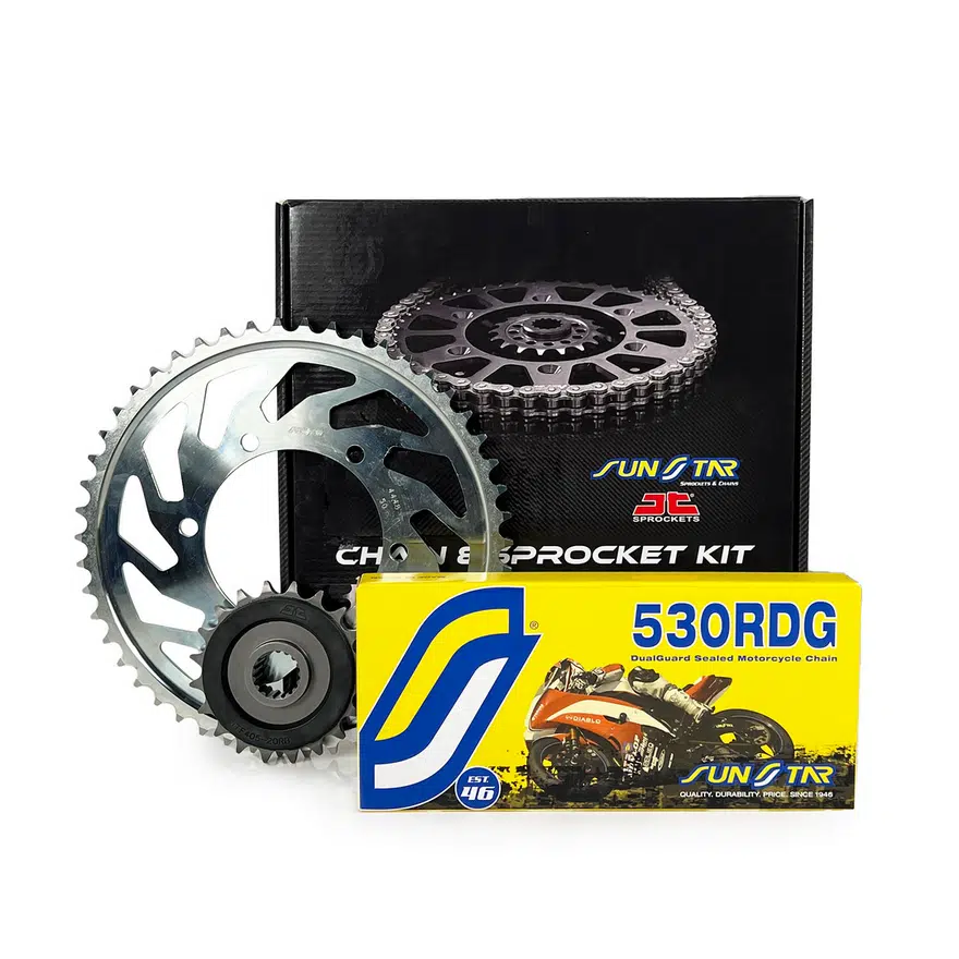 ZİNCİR DİŞLİ SETİ YAMAHA YZF R THUNDERACE 1000cc ÖN DİŞLİ SAYISI : -1 ARKA DİŞLİ SAYISI : +2 1996-2000